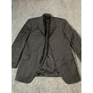 Balmain Blazer Mens 40R Gray Check Loro Piana Four Seasons Wool Sport Coat